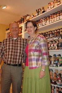 Steve and Linda with Jason's Bobbleheads